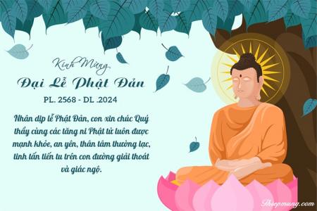 Tạo thiệp chúc mừng Đại lễ Phật đản Vesak 2024