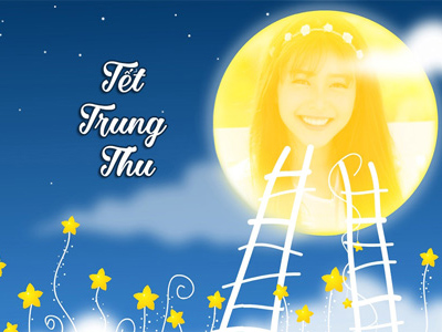 Ghép ảnh trăng rằm Trung thu