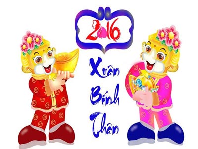 Khỉ vàng chúc tết 2016 độc đáo