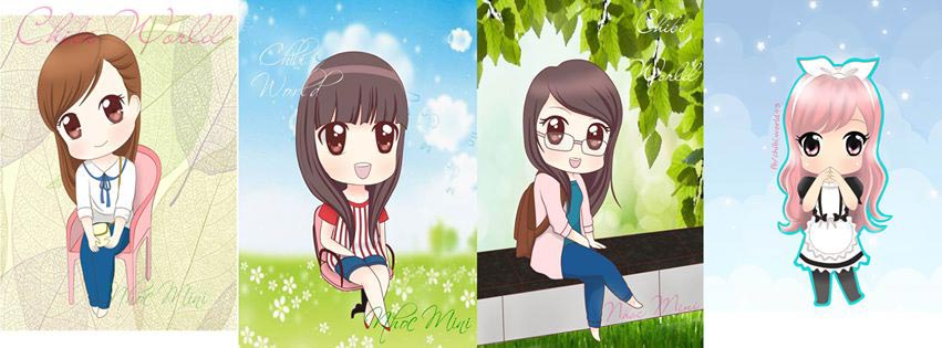 16 ảnh bìa facebook chibi dễ thương ngộ nghĩnh - Hình 3