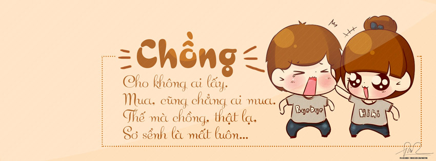 16 ảnh bìa facebook chibi dễ thương ngộ nghĩnh - Hình 1