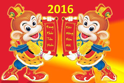 Khỉ vàng chúc tết 2016 độc đáo - Hình 1