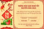 Mẫu thông báo lịch nghỉ Tết 2024 mới nhất với nhiều phông nền