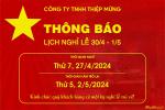 Tạo thông báo nghỉ lễ 30/4 và 1/5 trực tuyến