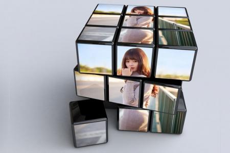 Ghép ảnh vào khối Rubik