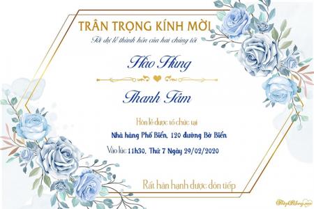 Tạo thiệp cưới online phong cách hoa sang trọng