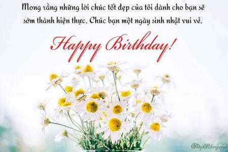 Tạo thiệp sinh nhật đẹp - Thiệp hoa Happy Birthday ý nghĩa