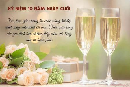 Thiệp kỷ niệm ngày cưới lãng mạn với số năm