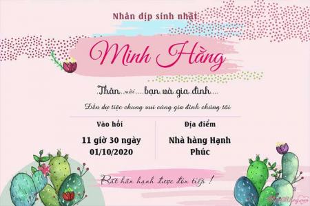 Sáng tạo thiệp mời sinh nhật đẹp ý nghĩa