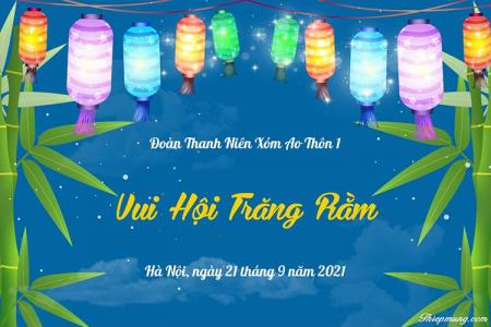 Mẫu banner trung thu đẹp với lồng đèn