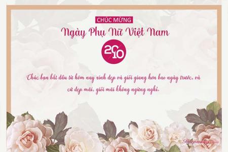 Mẫu thiệp chúc mừng 20/10 đẹp, độc đáo cho chị em phụ nữ