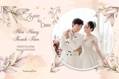 Mẫu video cưới Save the Date màu kem vintage nhẹ nhàng