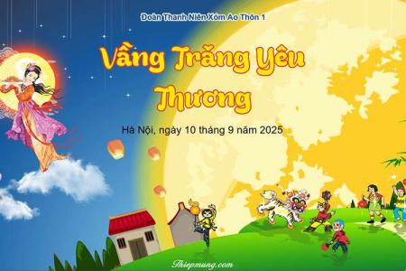 Chia sẻ mẫu background,banner vầng trăng yêu thương