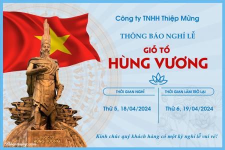 Mẫu thông báo về việc nghỉ Lễ Giỗ tổ Hùng Vương 10/03 online