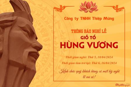 Tạo và tải thông báo nghỉ lễ Giỗ Tổ Hùng Vương 10/03 cho Doanh nghiệp