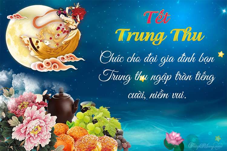 Tạo thiệp Tết Trung Thu lung  linh ý nghĩa